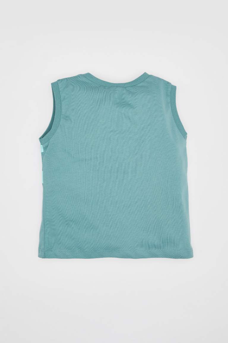 Baby Boy Crew Neck Printed Sleeveless T-Shirt