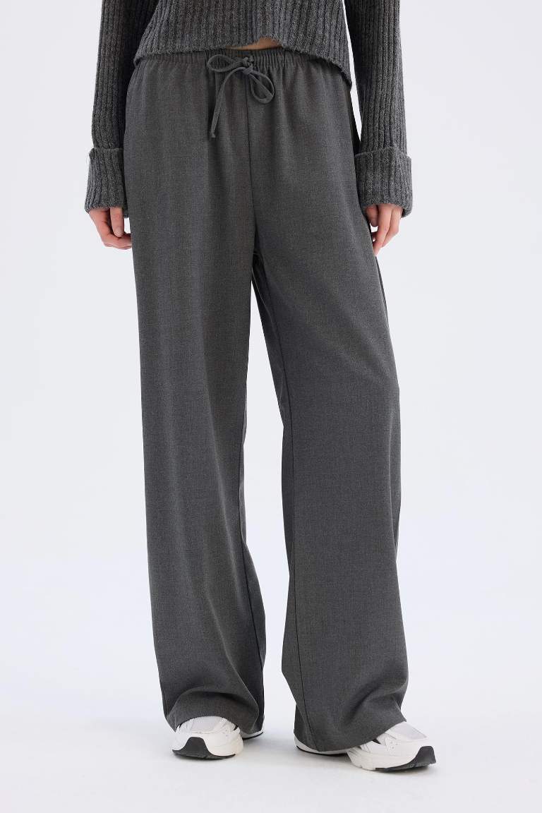 Normal Waist Wide Leg Trousers