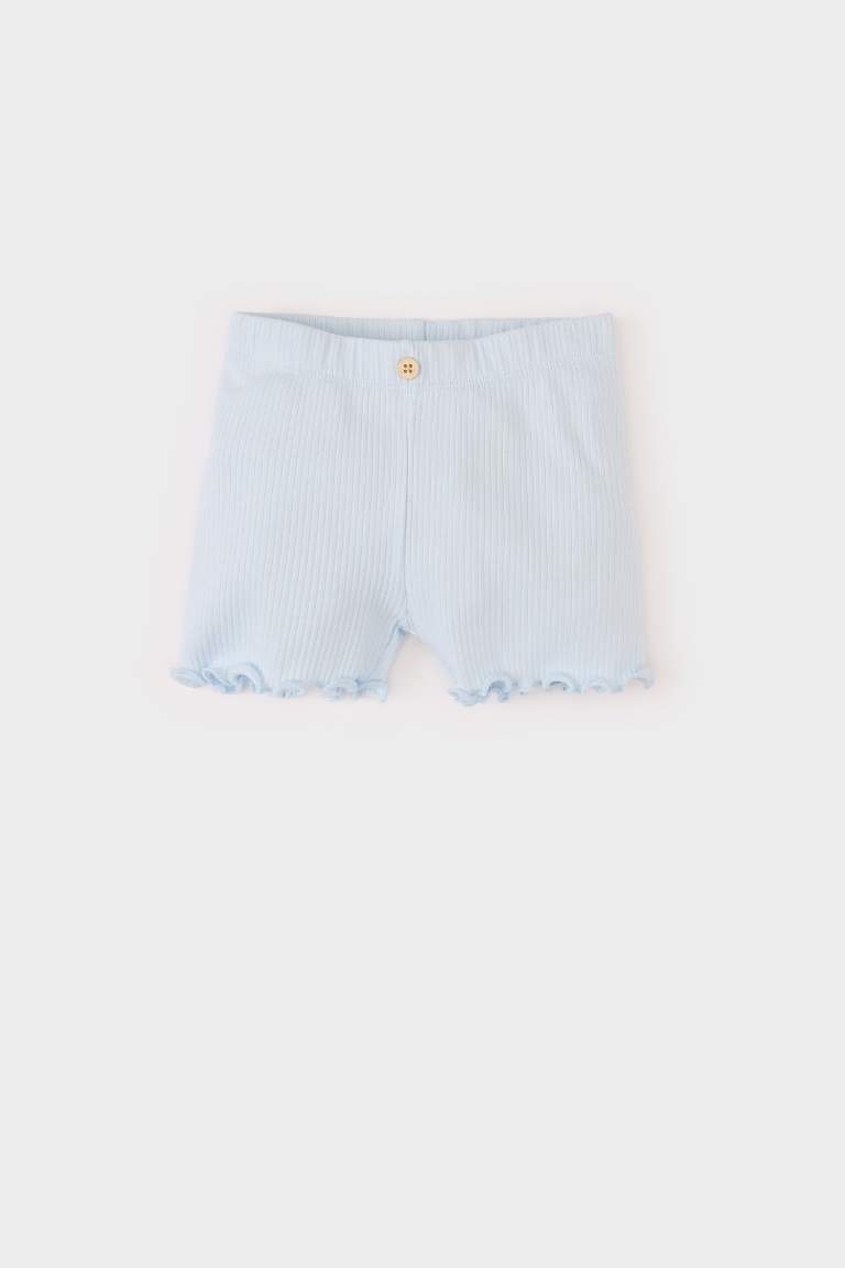 Baby Girl Regular Fit Corduroy Camisole Shorts