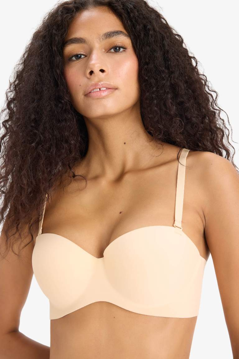 Micro Dolgulu Push Up Straplez Sütyen-Fall in Love