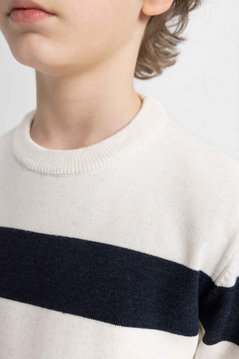 Boy Crew Neck Striped Pullover