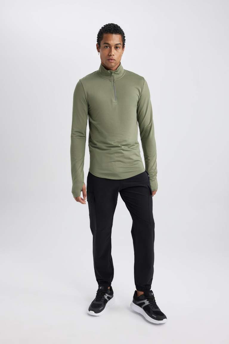DeFactoFit Sporcu Jogger Eşofman Altı Standart Fit Dokuma Kargo Cepli Lastikli Paça