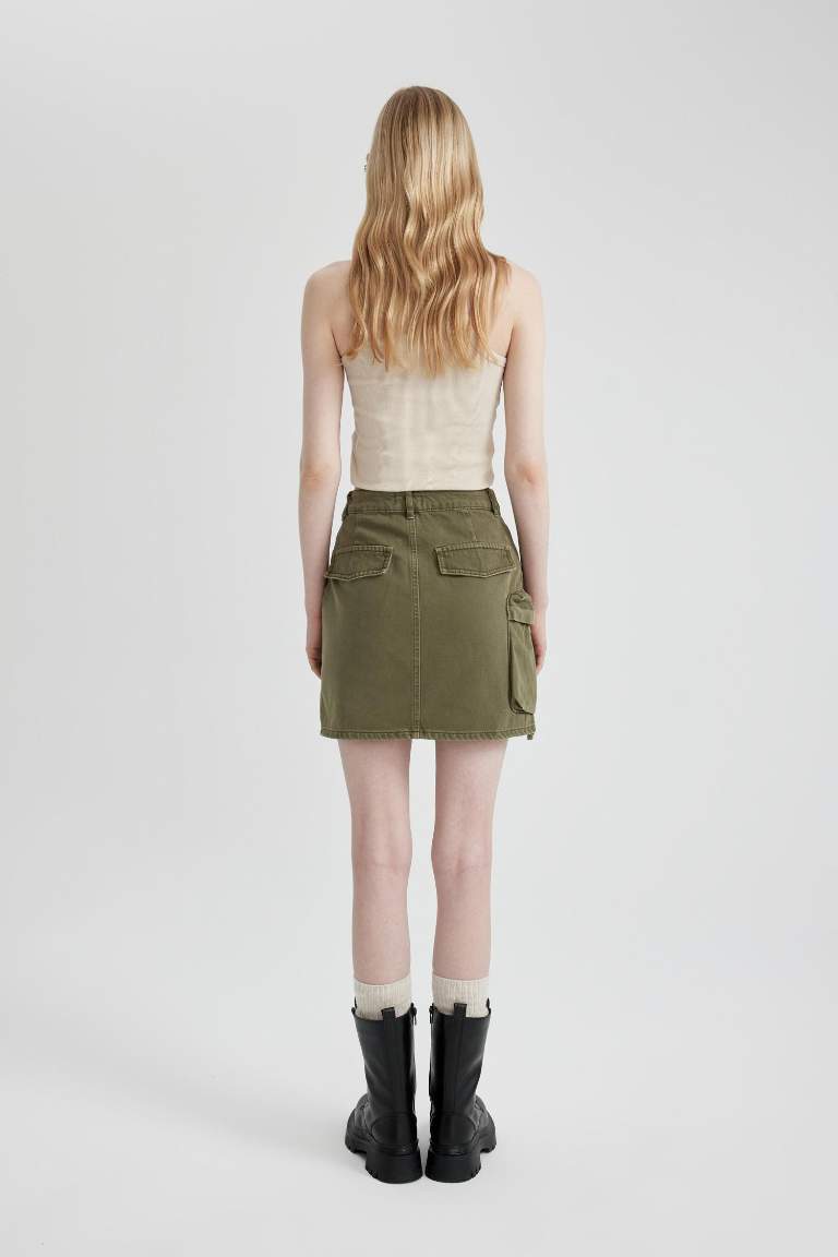 Coool Cargo Fit Gabardine Mini Skirt