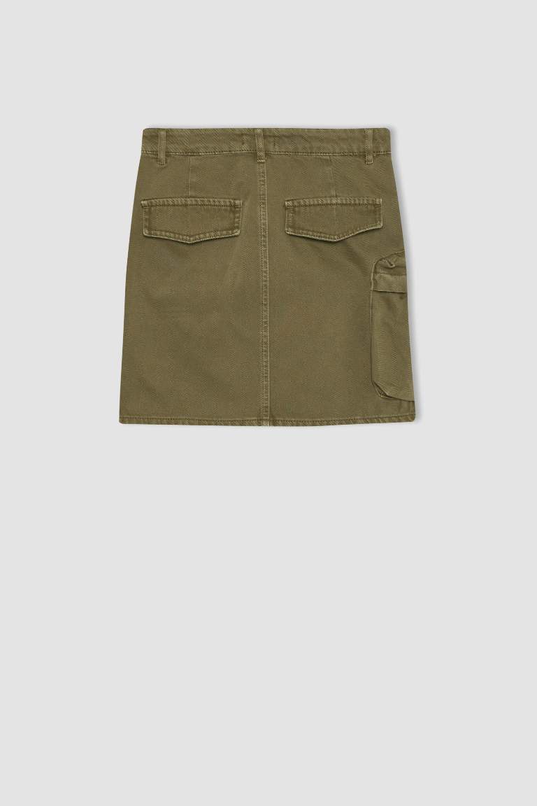 Coool Cargo Fit Gabardine Mini Skirt