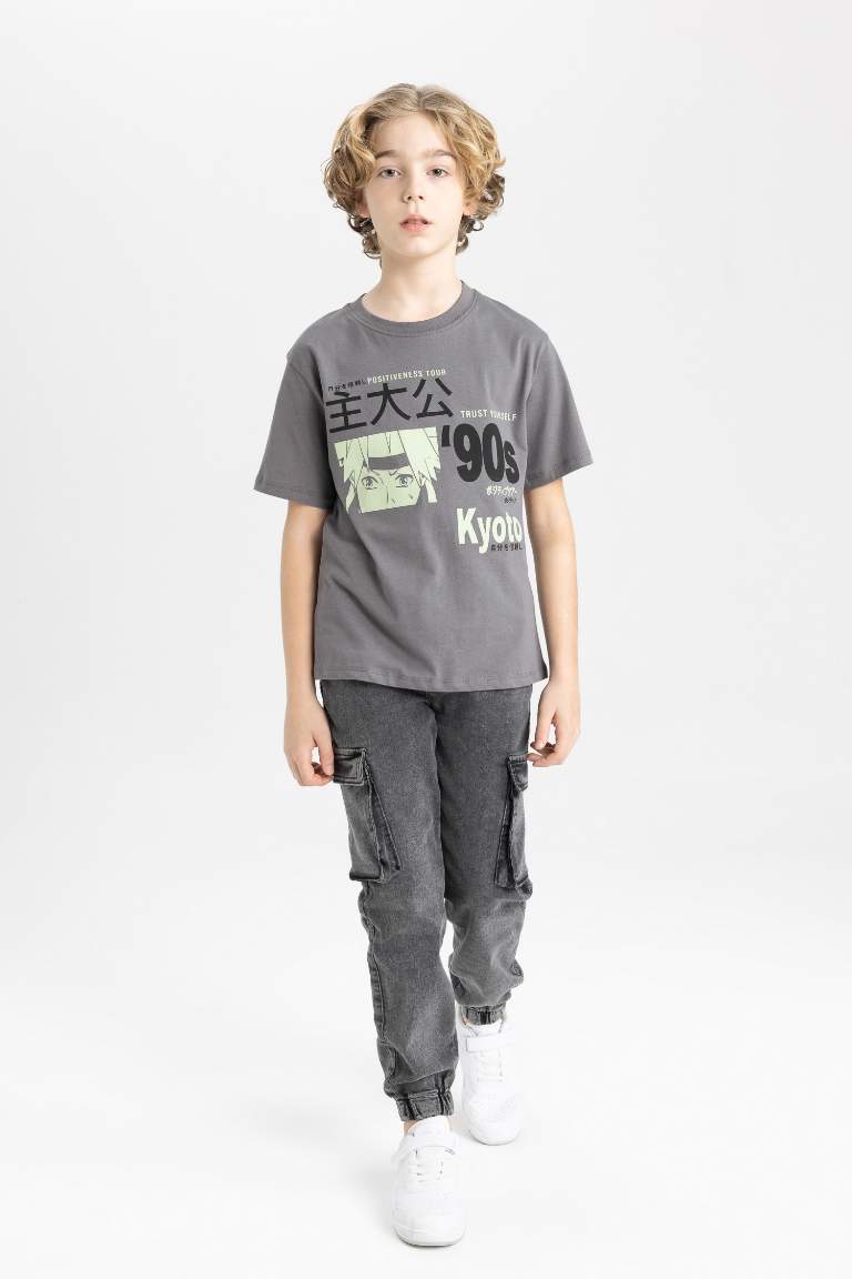 Boy Crew Neck Printed Short Sleeve T-Shirt