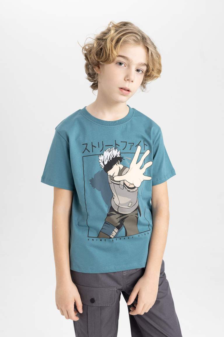 Boy Crew Neck Printed Short Sleeve T-Shirt