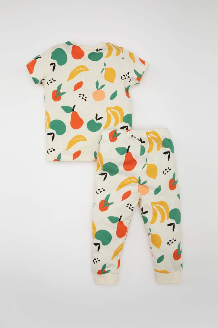 Baby Boy Fruit Patterned Cotton 2 Piece Pajama Set