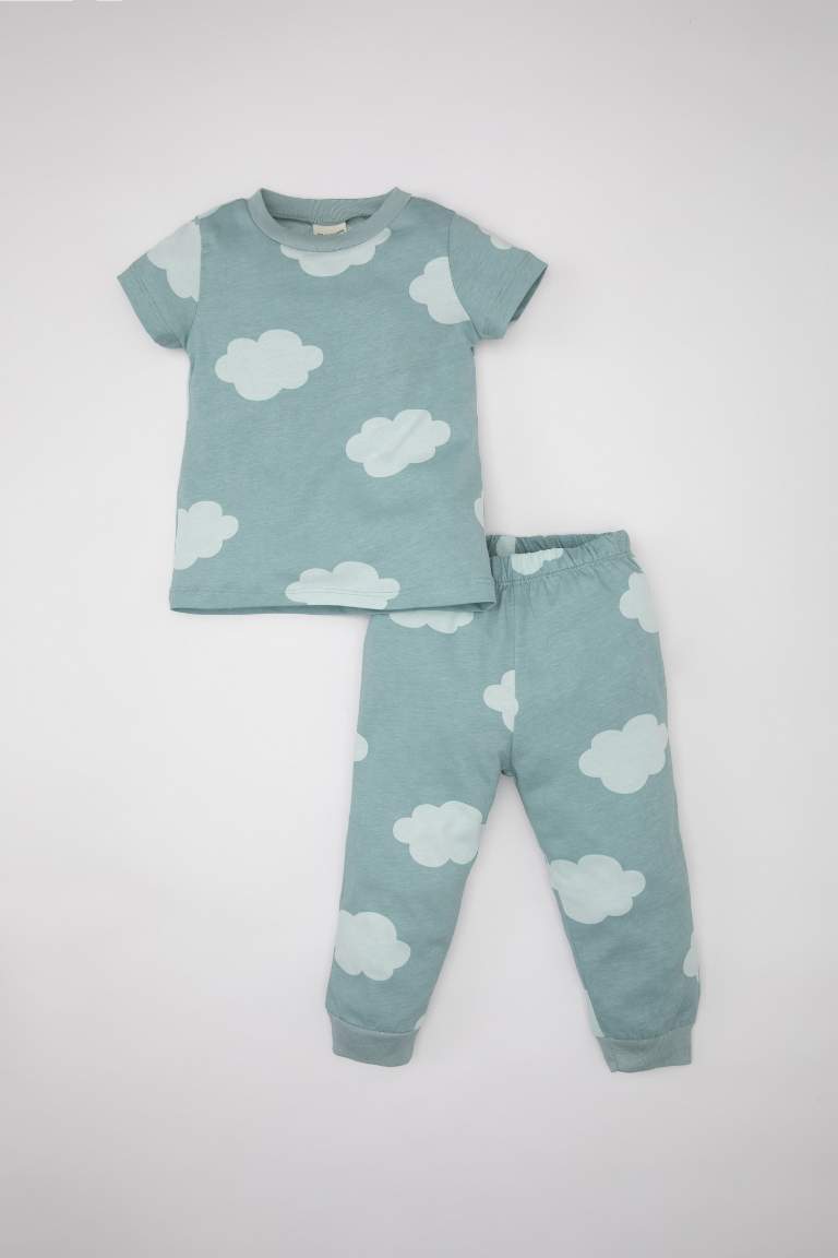 Baby Boy Printed Cotton 2 Piece Pajama Set