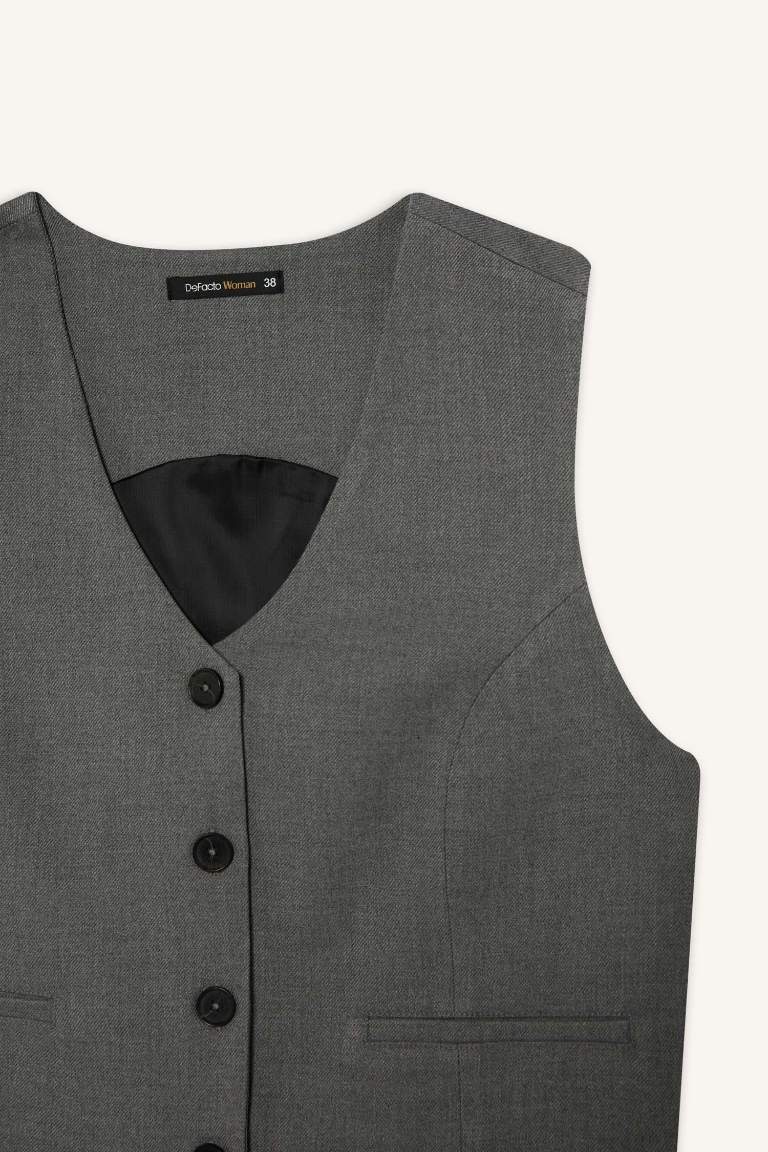 V Yaka Blazer Yelek