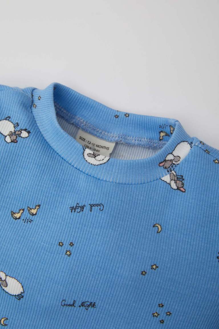 2 piece Regular Fit Crew Neck Animal Knitted Pyjamas