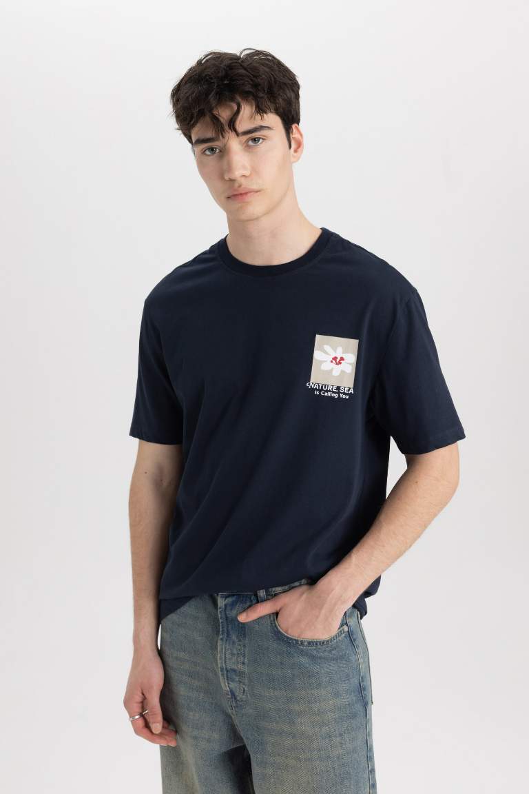 Regular Fit Crew Neck Printed T-Shirt