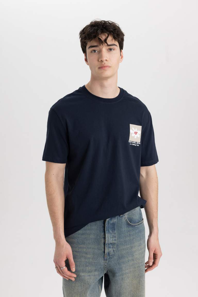 Regular Fit Crew Neck Printed T-Shirt