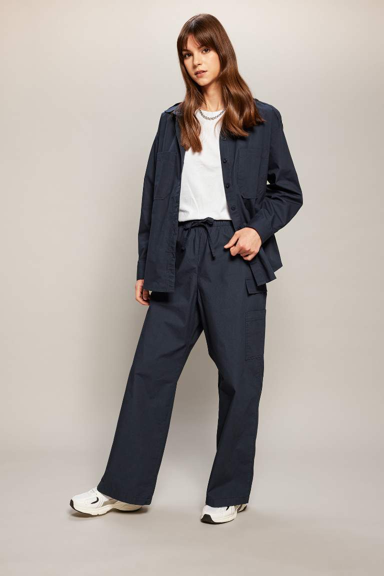 Cargo Fit Poplin Trousers