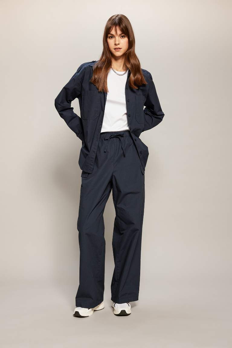 Cargo Fit Poplin Trousers