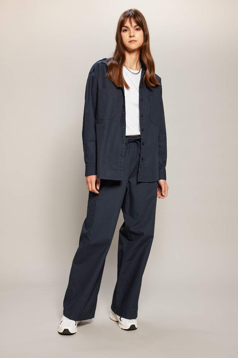 Cargo Fit Poplin Trousers