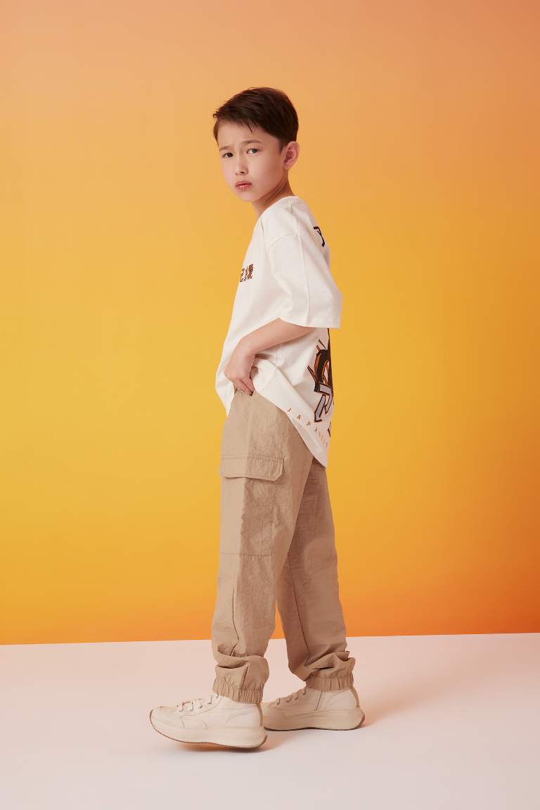 Boy Cargo Pocket Jogger Parachute Pants