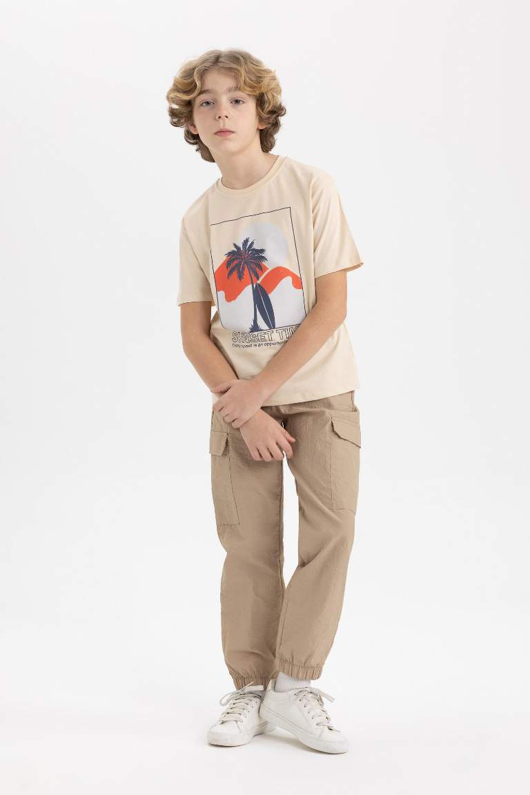 Boy Cargo Pocket Jogger Parachute Pants