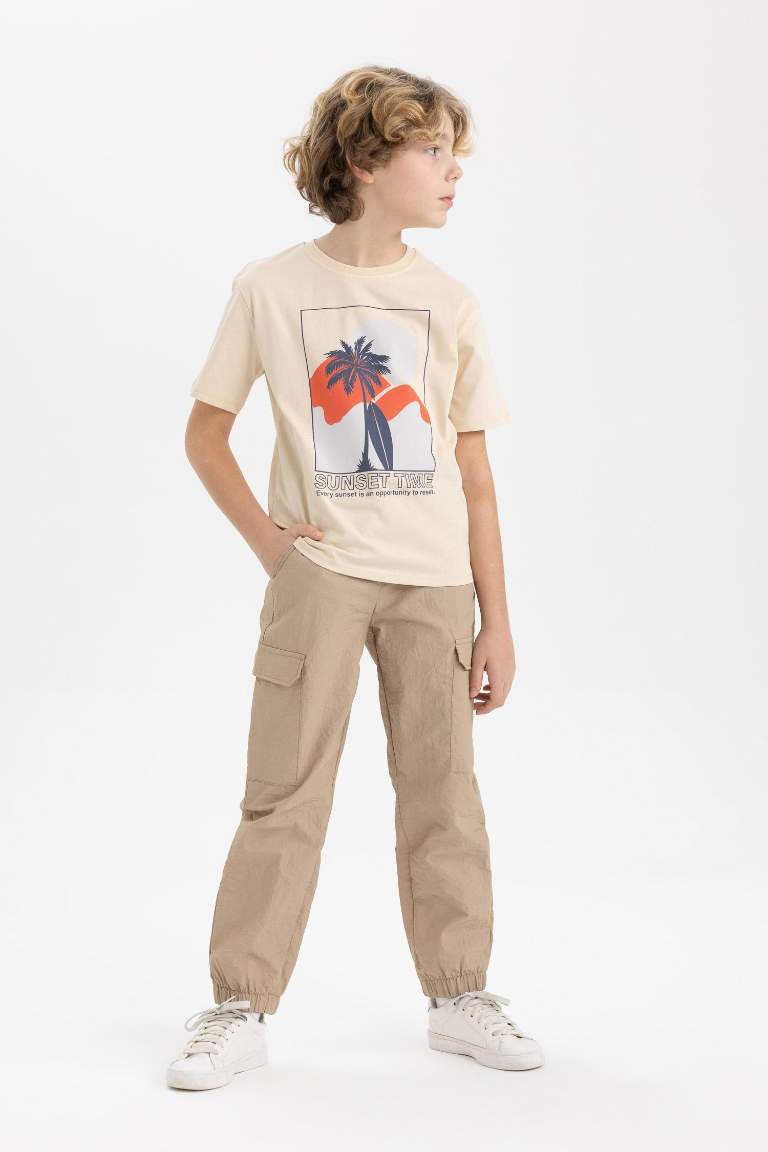 Boy Cargo Pocket Jogger Parachute Pants