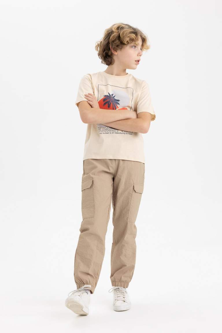 Boy Cargo Pocket Jogger Parachute Pants