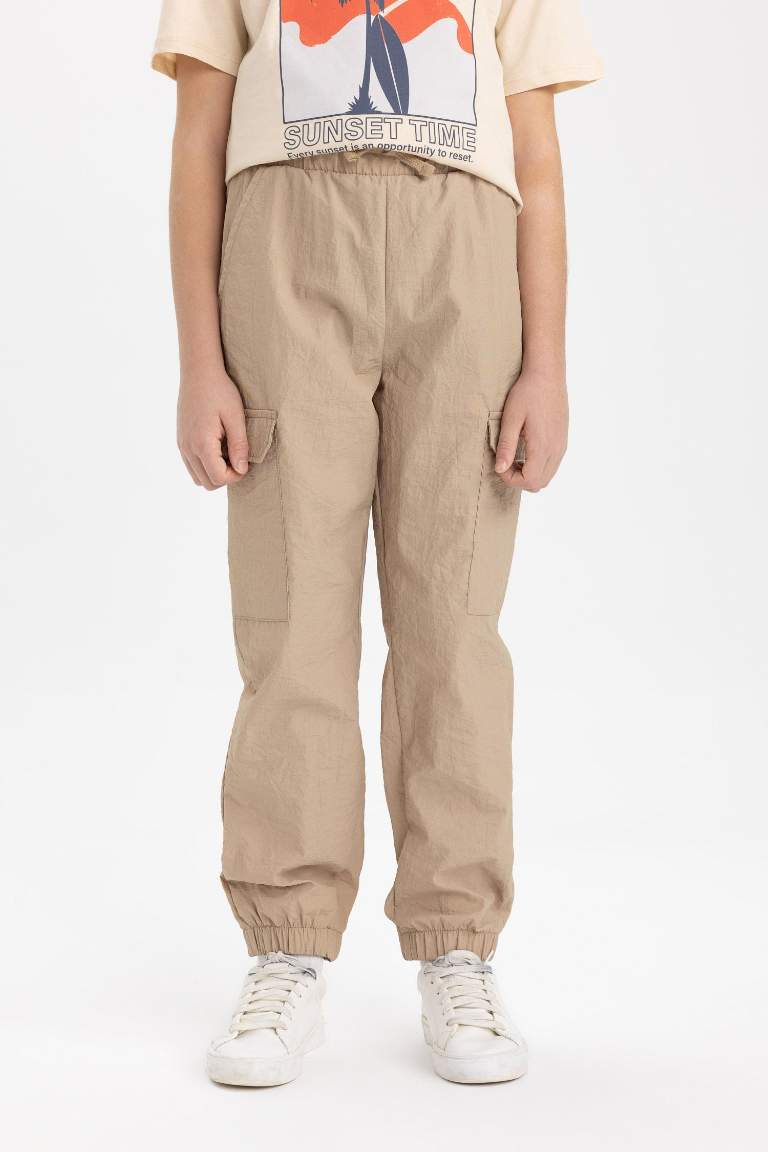 Boy Cargo Pocket Jogger Parachute Pants