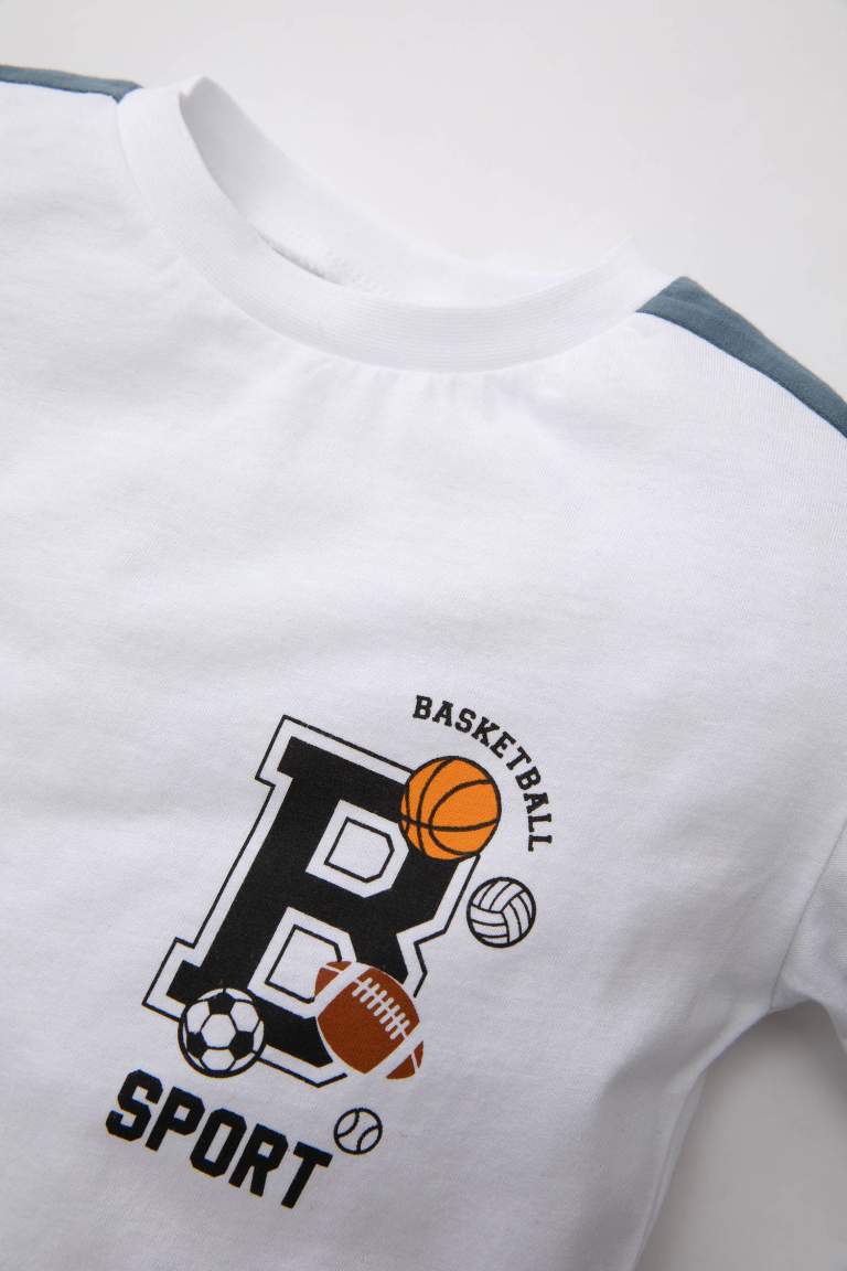 Baby Boy Crew Neck Sports Printed T-Shirt