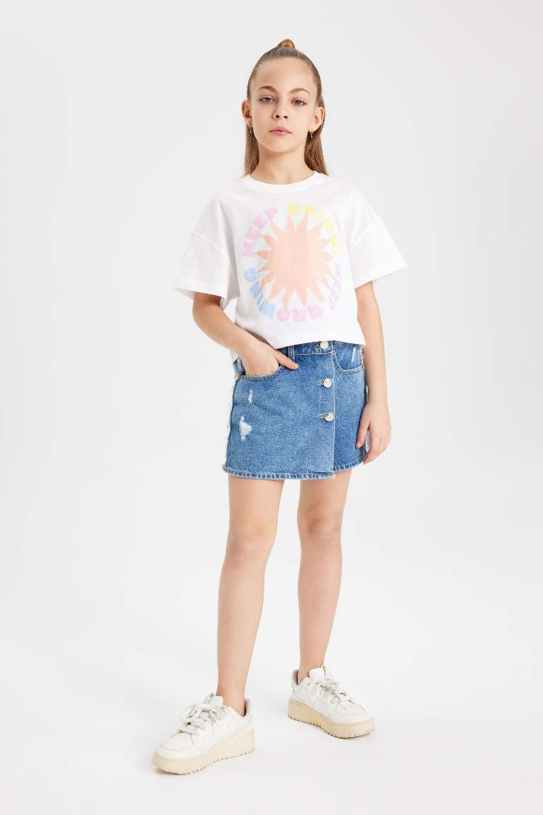 Jupe Short en Jean pour Fille