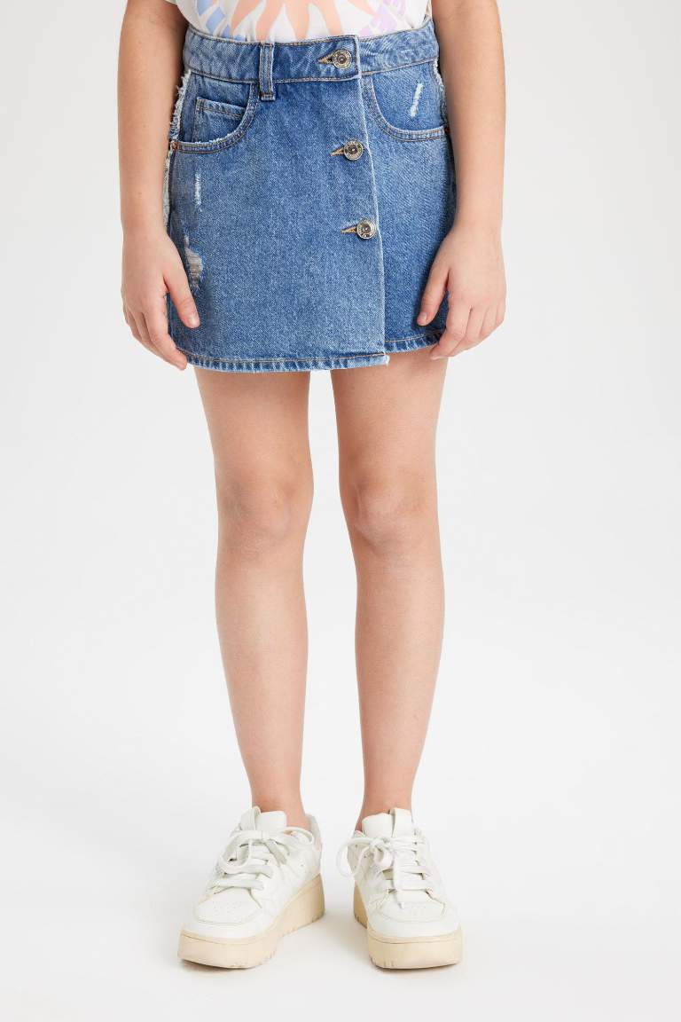 Girl Jean Skort