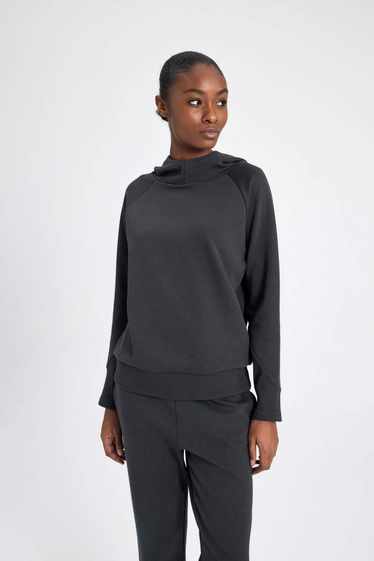 Sweatshirt à Capuche en Tissu Scuba Coupe Standard de DeFactoFit