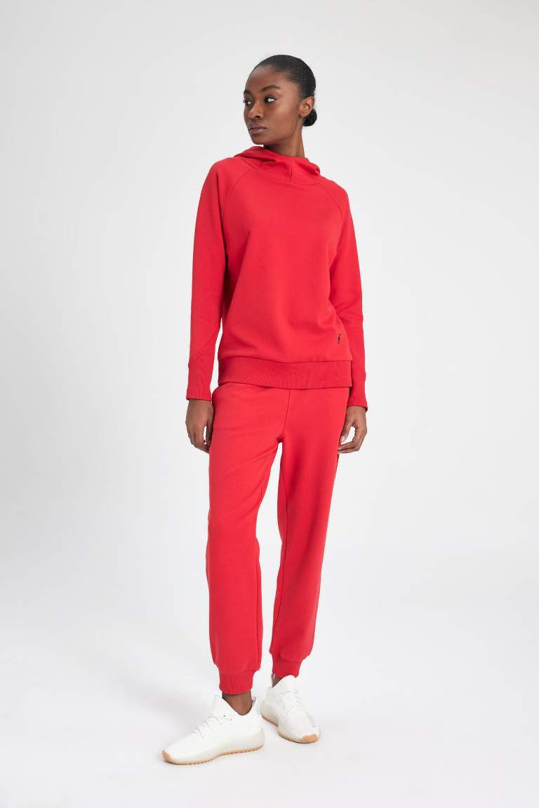 DeFactoFit Jogger İnce Eşofman Altı Standart Fit Cepli Esnek Paça Skuba Dalgıç Kumaş Basic Düz