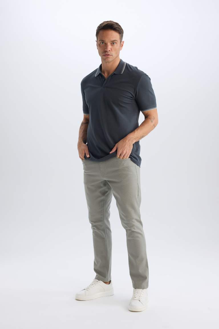 Slim Fit Super Skinny Hem Chino Pants