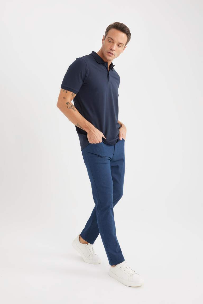 Slim Fit Super Skinny Hem Trousers