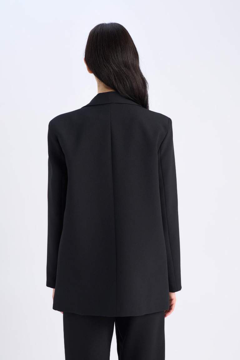 Oversize Fit Jacket Collar Blazer