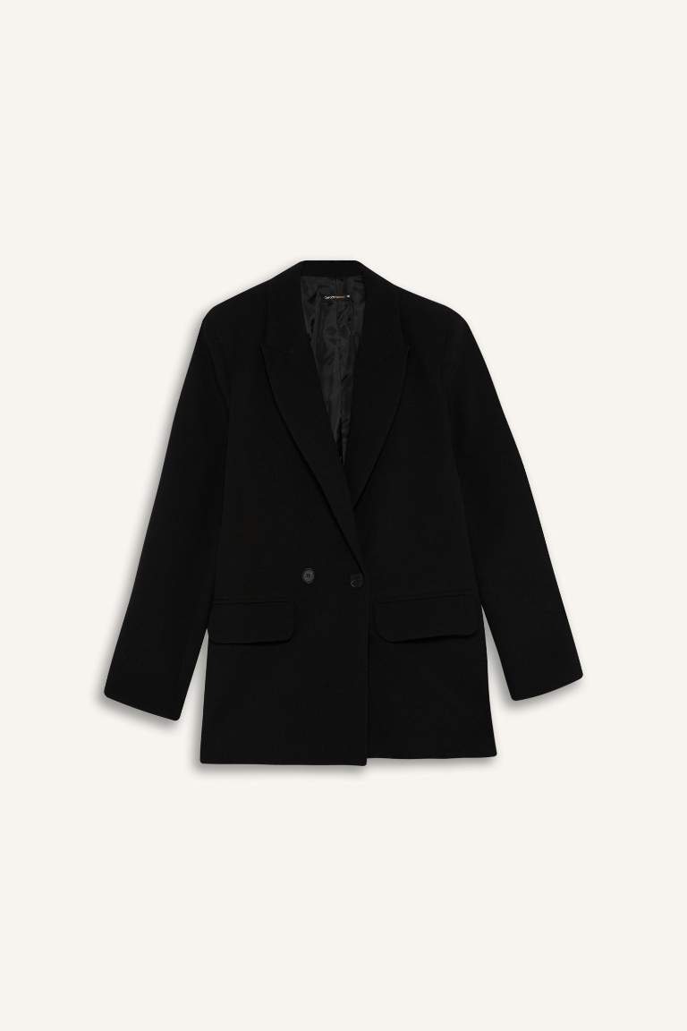 Oversize Fit Jacket Collar Blazer