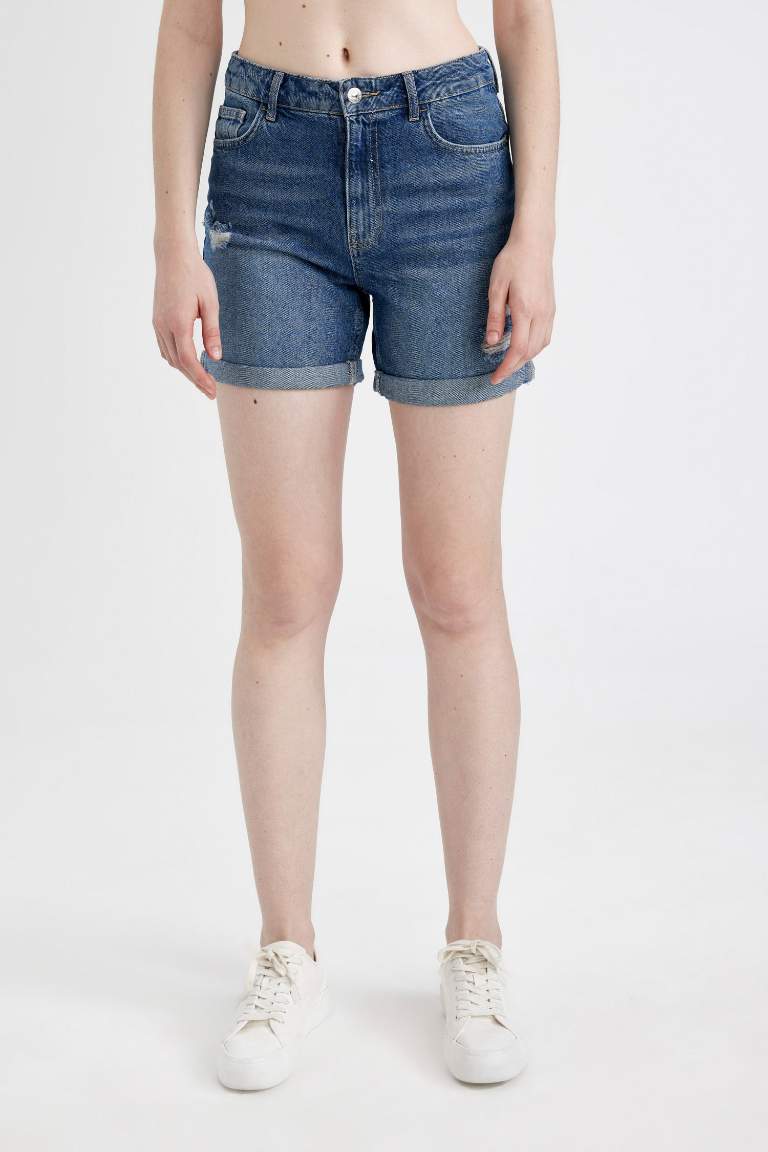 Boyfriend High Waist Jean Shorts