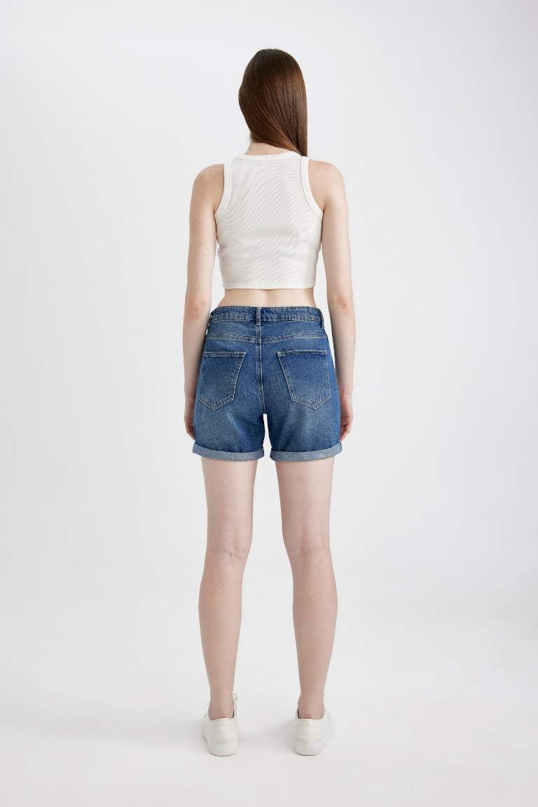 Boyfriend High Waist Jean Shorts