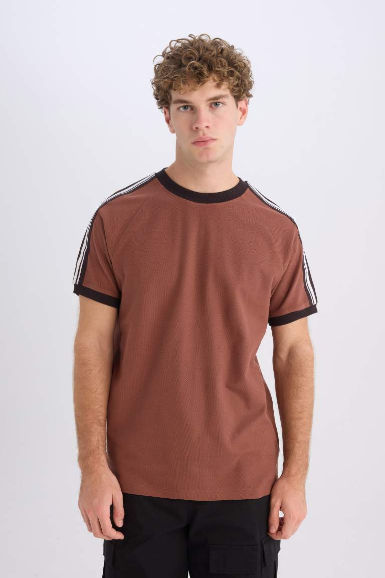 Regular Fit Crew Neck Pique T-Shirt