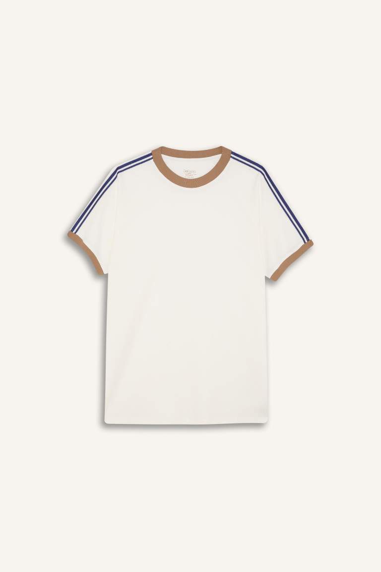 Regular Fit Crew Neck Pique T-Shirt