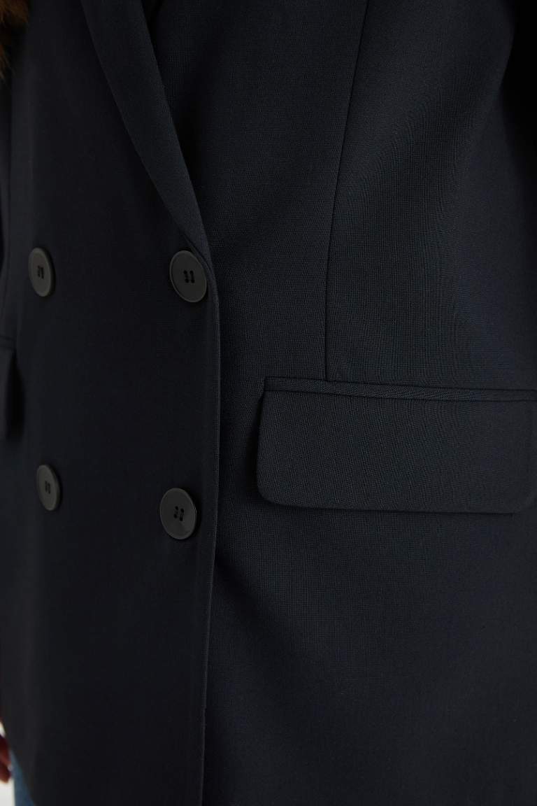 Oversize Geniş Kalıp Basic Düz Blazer Ceket