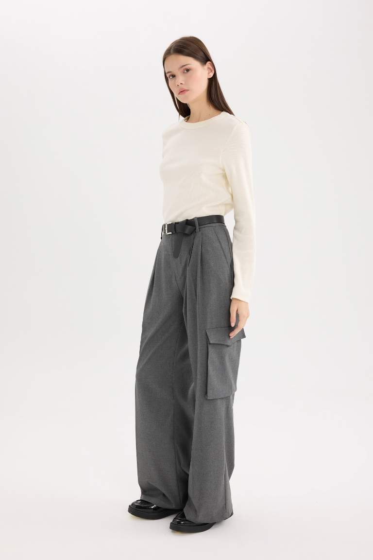 With Cargo Pocket Trousers