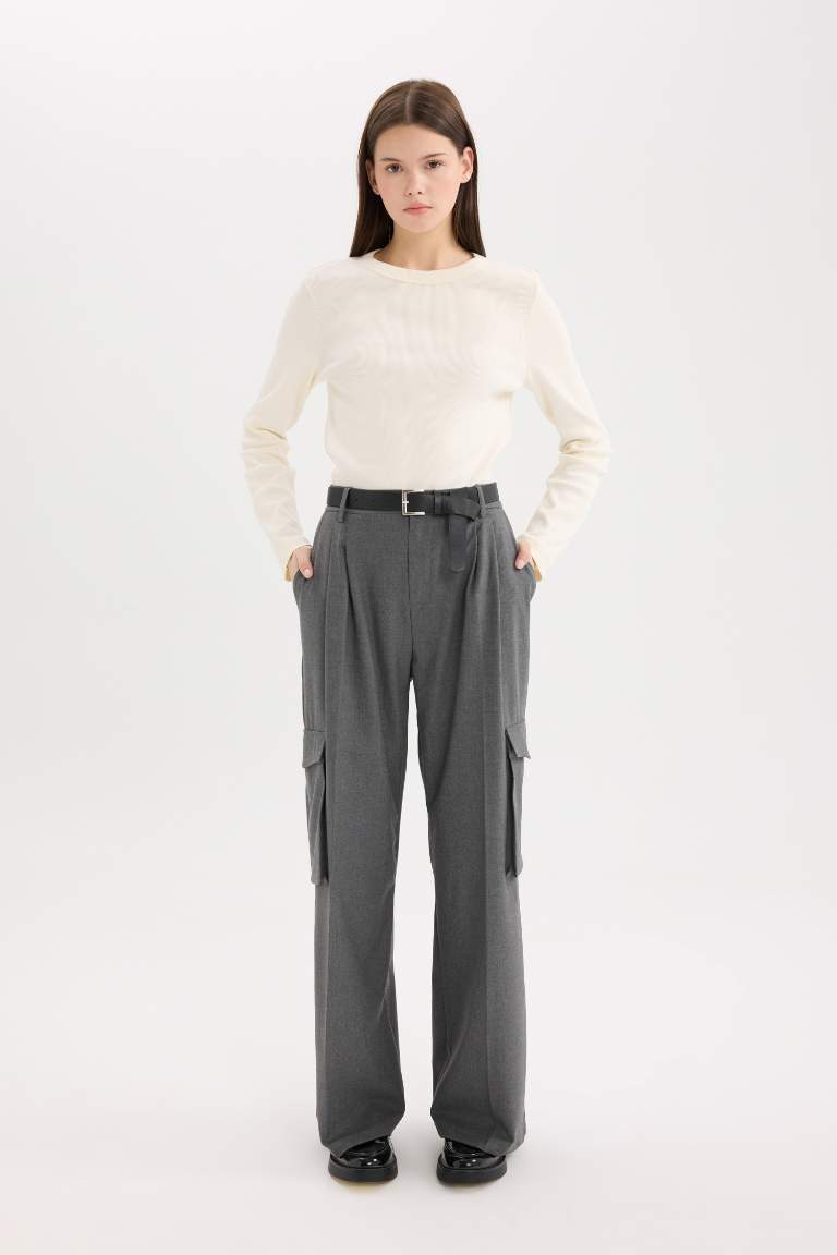 With Cargo Pocket Trousers