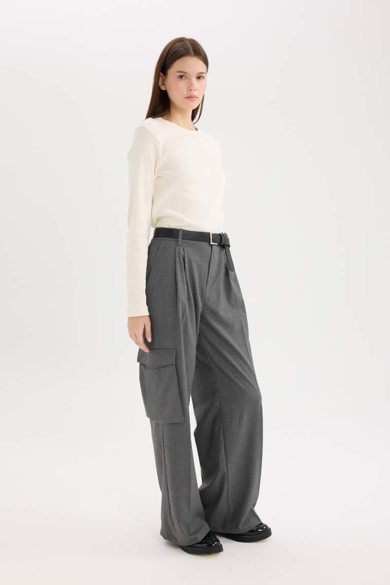 With Cargo Pocket Trousers