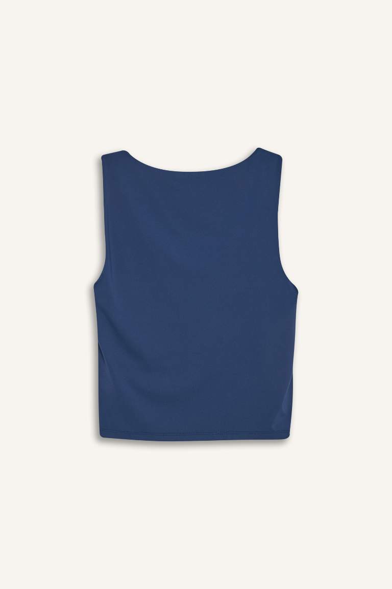 Slim Fit Basic Round Collar Sleeveless Tank Top