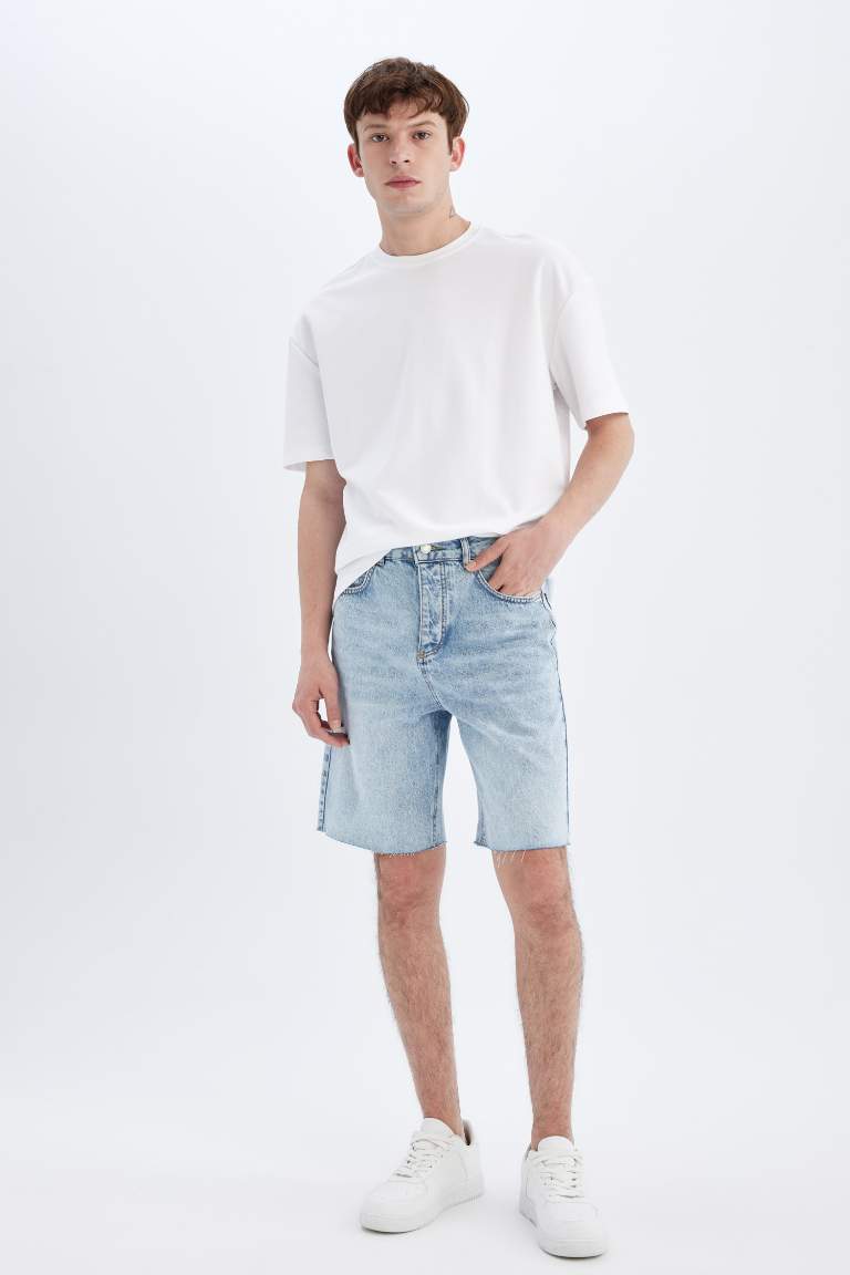 Loose Fit Jean Shorts