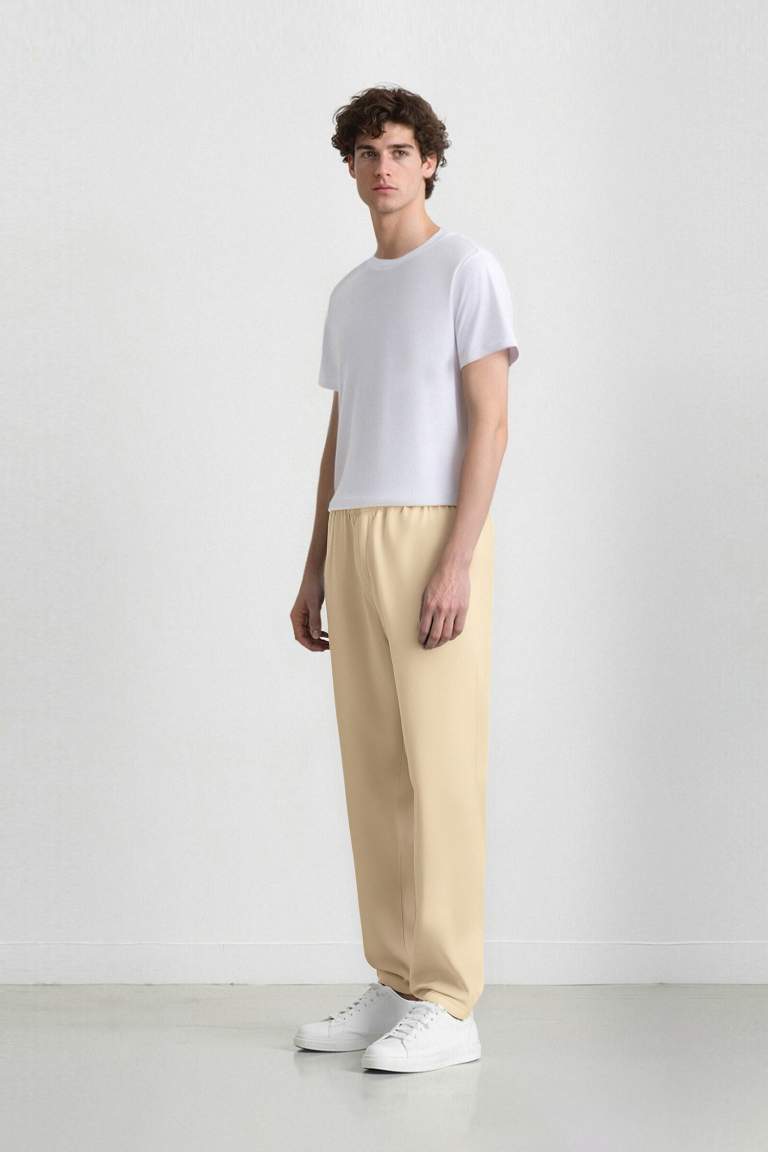 Bol Rahat Kesim Wide Leg Yazlık Keten Pantolon