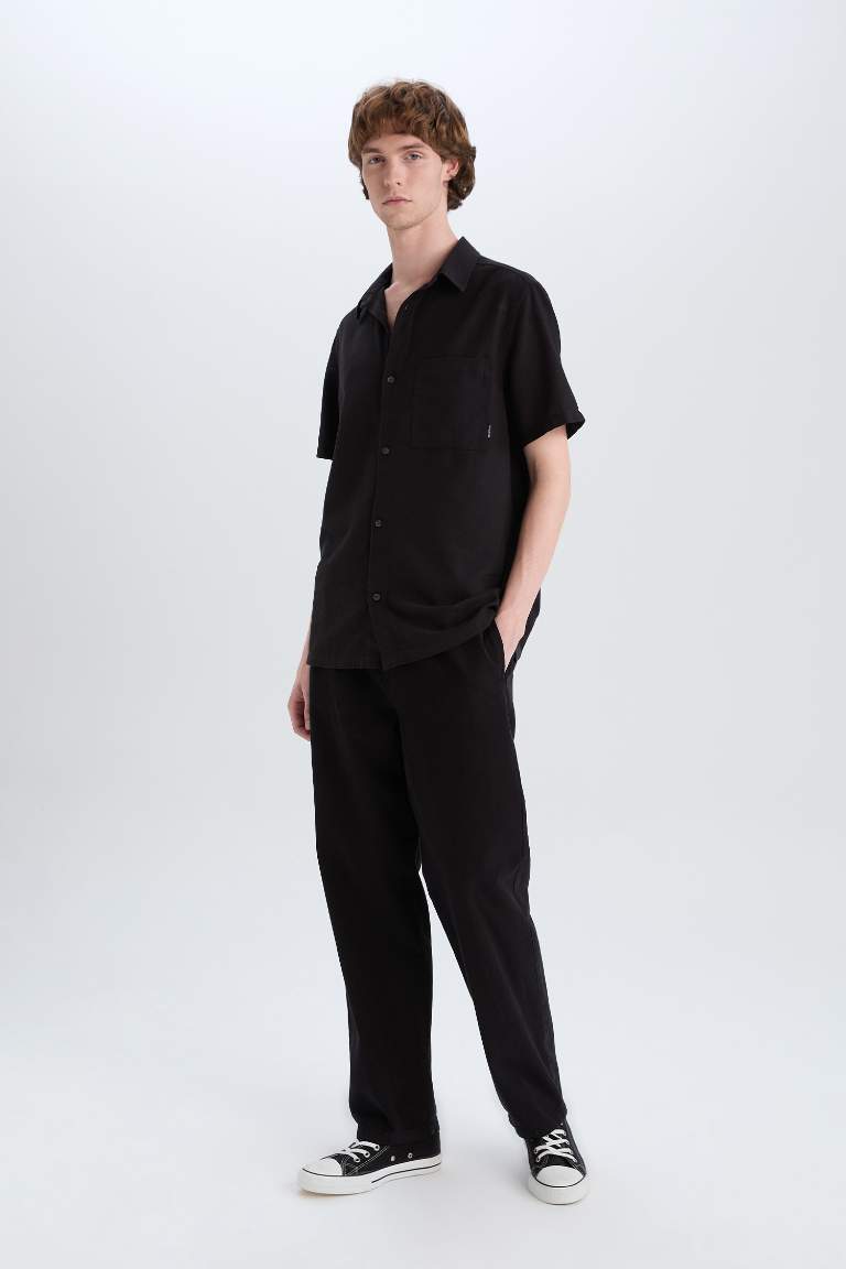 Loose Comfortable Fit Wide Leg Summer Linen Trousers