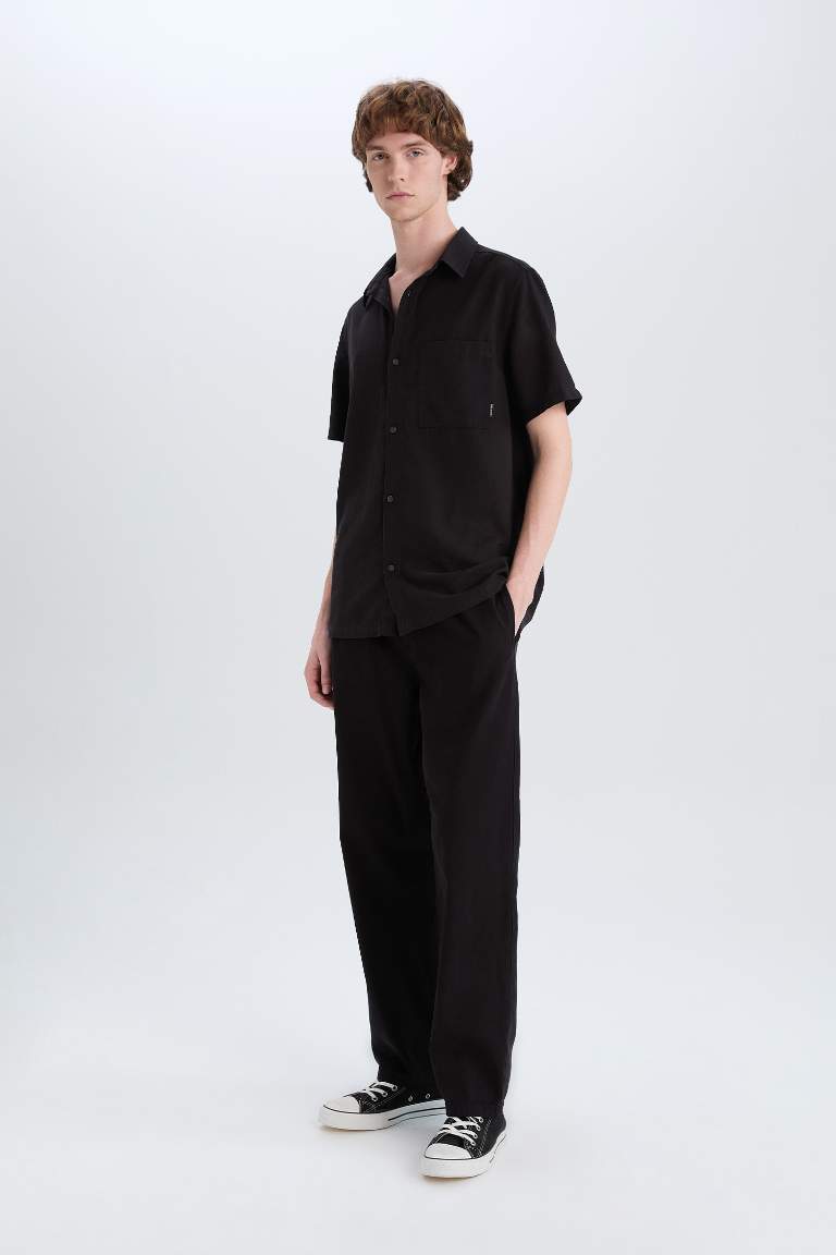 Loose Comfortable Fit Wide Leg Summer Linen Trousers