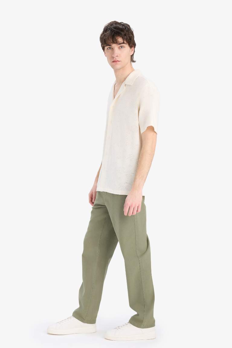 Loose Comfortable Fit Wide Leg Summer Linen Trousers