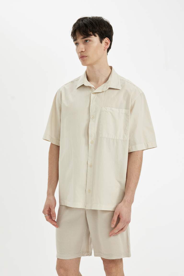 Relax Fit Cotton Short Sleeve Shirt