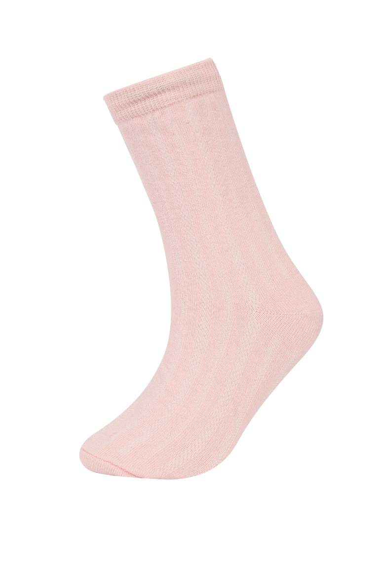 Girl 5 Piece Cotton Long Socks