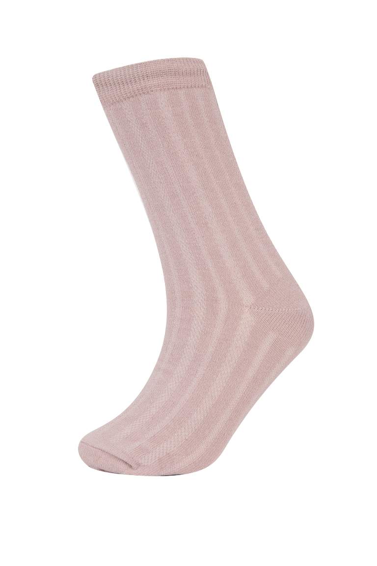 Girl 5 Piece Cotton Long Socks